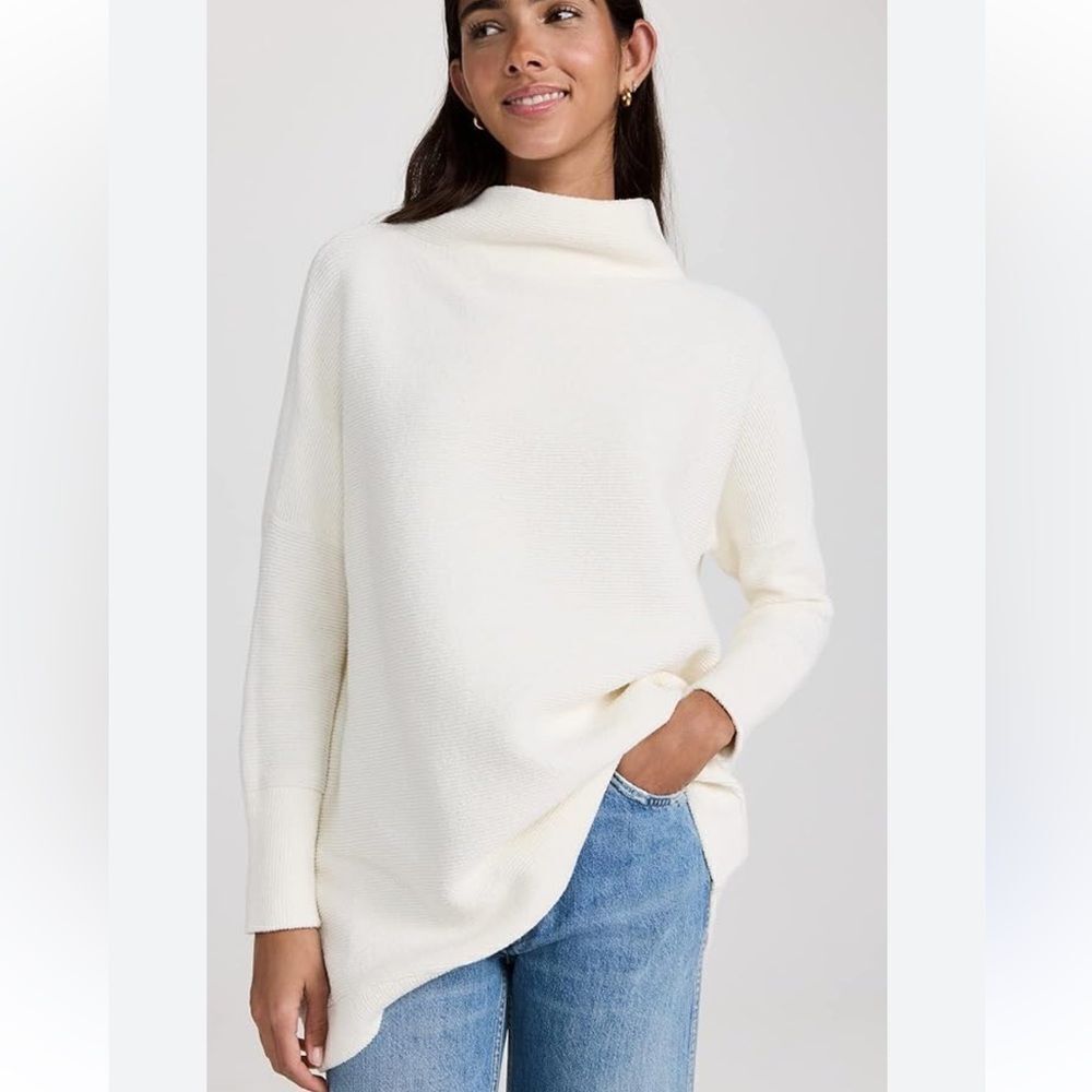 Free People Ottoman Slouchy Tunic Ivory Sweater Women’s Small